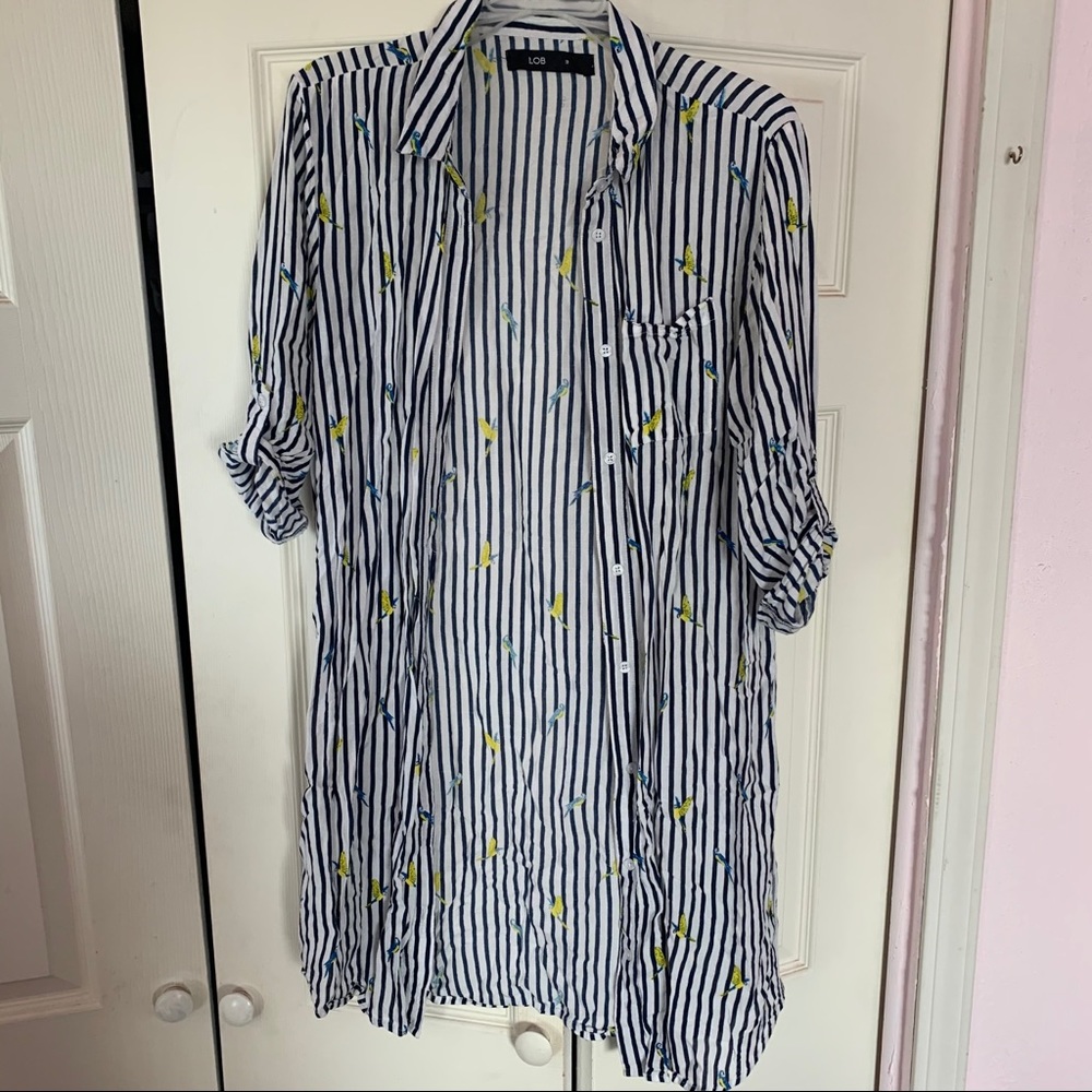 LOB Long Button Down Top - Picture 2 of 4